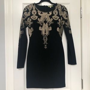 Embroidered Long Sleeve Dress Size S
